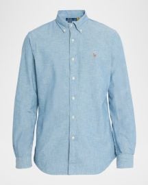 Men\'s Core-Fit Cotton Button-Down Shirt at Neiman Marcus